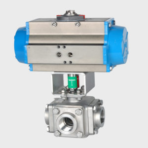 Three Way Ball Valve with Actuator